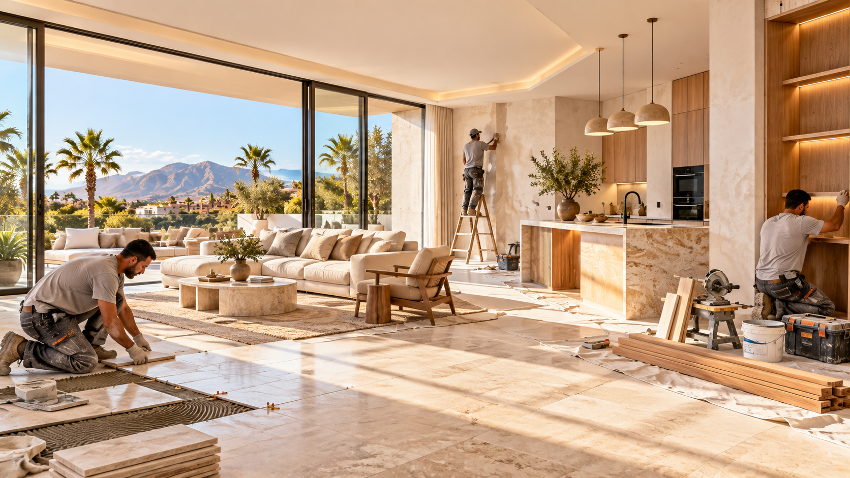 Rénovation et aménagement intérieur d’un appartement au Maroc – Harchaoui Travaux
